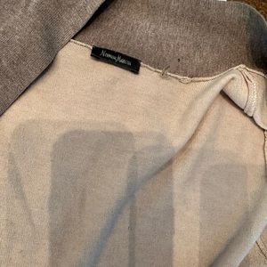Neiman Marcus soft beige cardigan.